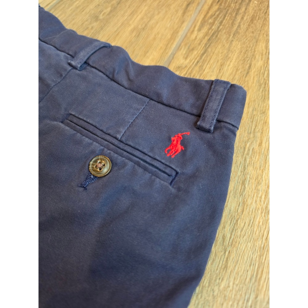 Polo Ralph Lauren Boys Navy Blue Chino Pants Stretch Cotton Size 3 Trousers